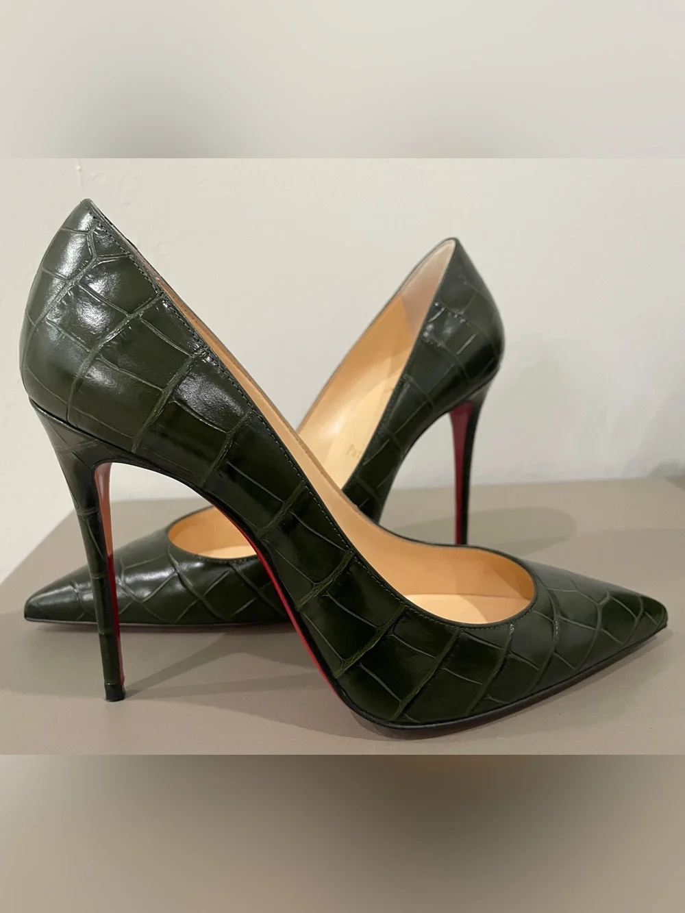 Green Christian Louboutin Kate 100 size 39